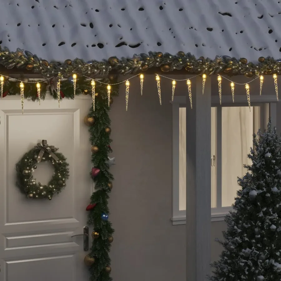 Guirlande lumineuse de Noël 100 LED Blanc chaud 10 m Acrylique PVC