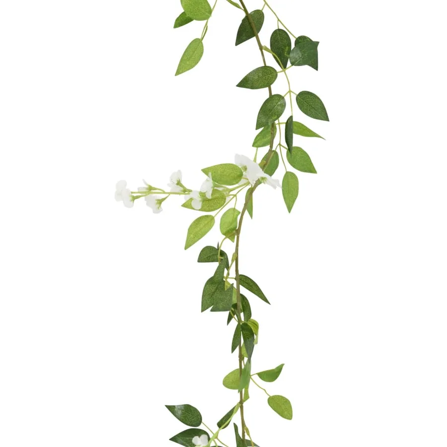 Guirlandes de fleurs 6 pcs blanc 200 cm - 6