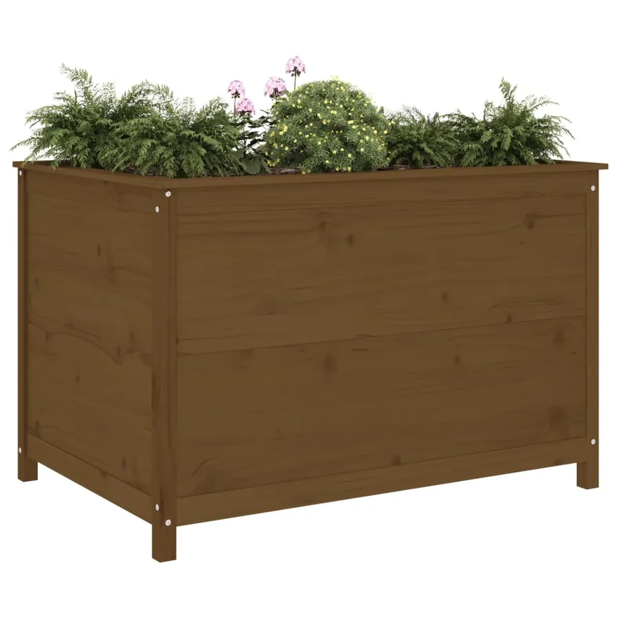 Lit surélevé de jardin brun miel 119,5x82,5x78 cm pin massif - 3