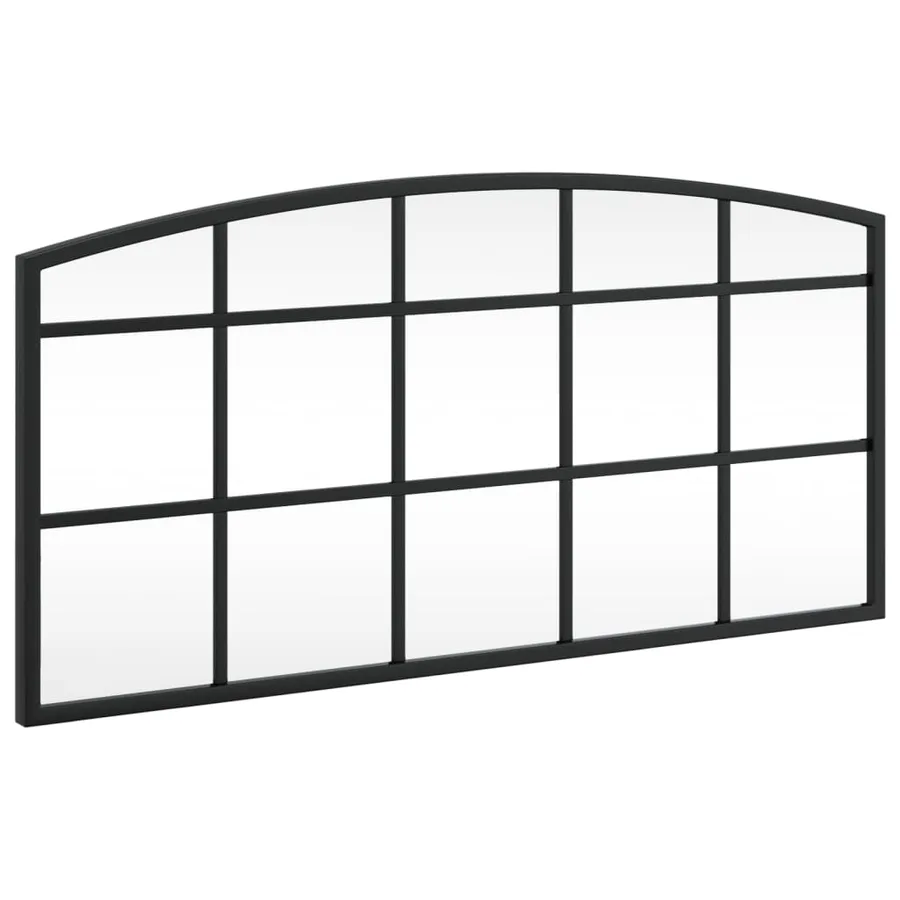 Miroir mural noir 60x30 cm arche fer - 2