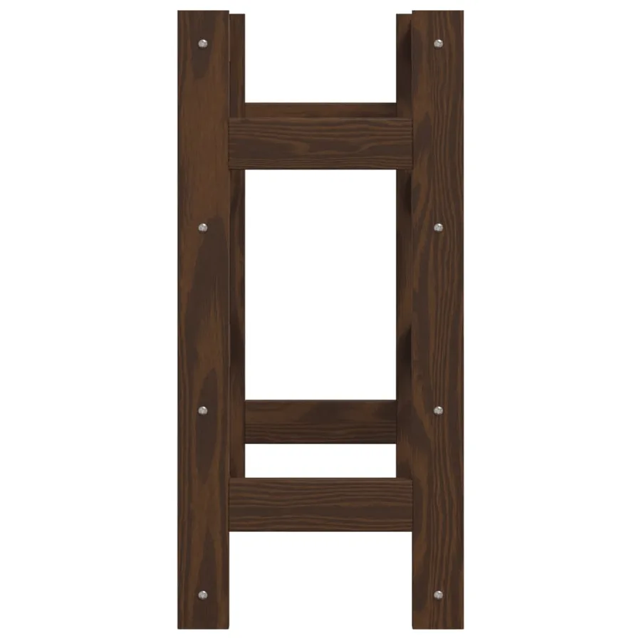 Casier à bouteilles pour 16 bouteilles marron bois pin solide - 4