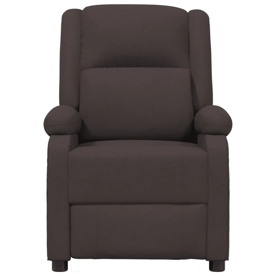 Fauteuil électrique de massage Marron foncé Tissu - 4