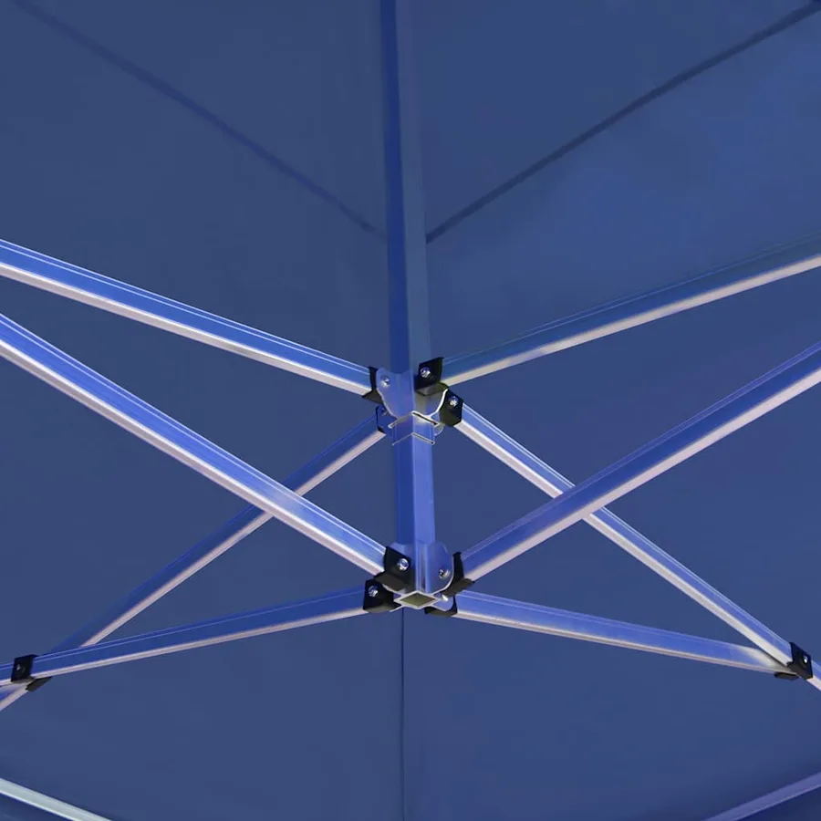 Tente de réception pliable avec parois Aluminium 6 x 3 m Bleu - 10