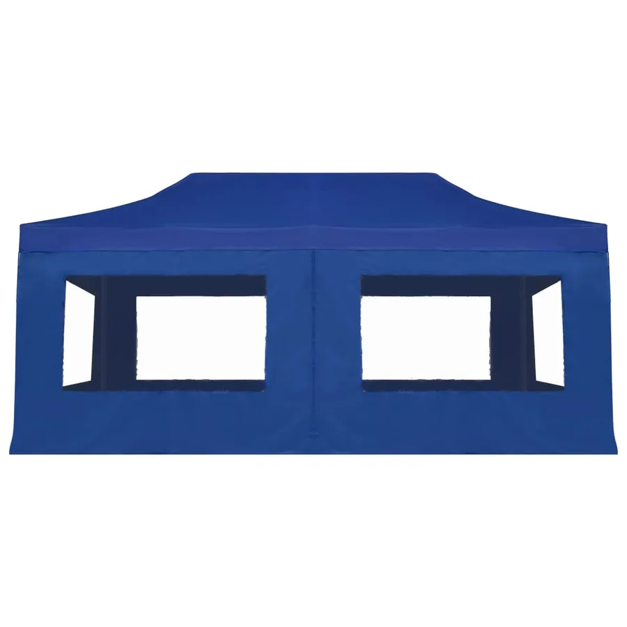 Tente de réception pliable avec parois Aluminium 6 x 3 m Bleu - 4