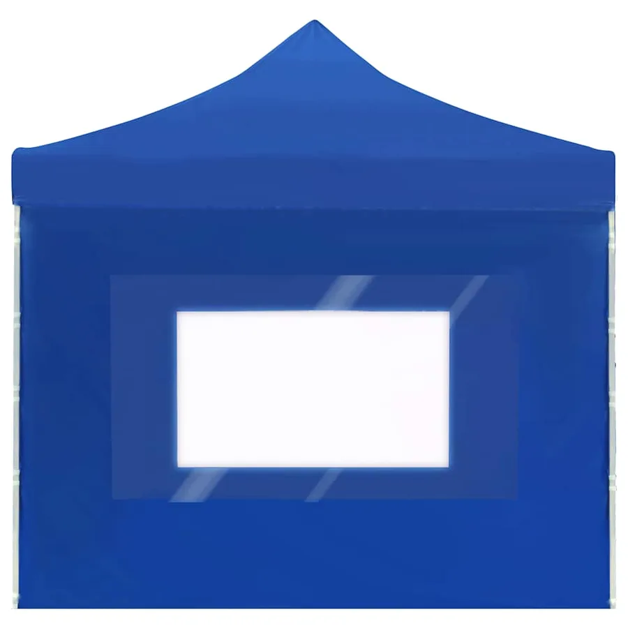 Tente de réception pliable avec parois Aluminium 6 x 3 m Bleu - 6