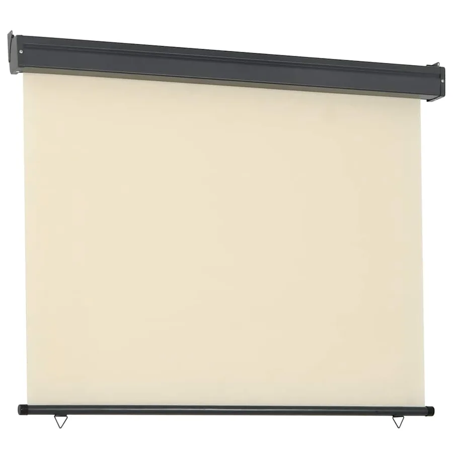 Auvent latéral de balcon 125x250 cm Crème - 3