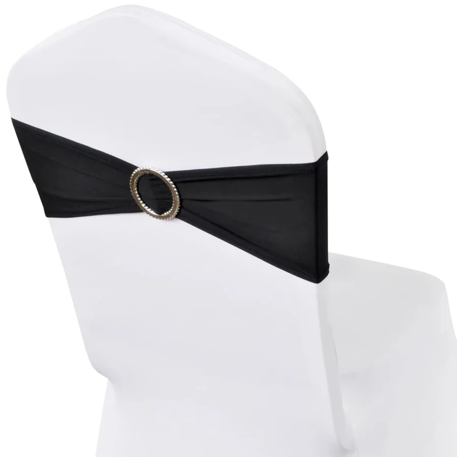Ruban décoratif élastique avec boucle de chaise 25 pcs Noir - 4