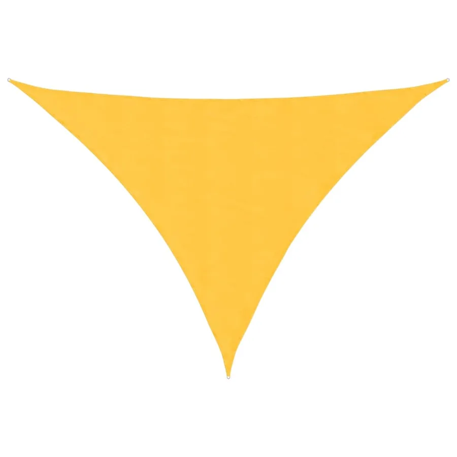 Voile de parasol tissu oxford triangulaire 5x5x6 m jaune - 2
