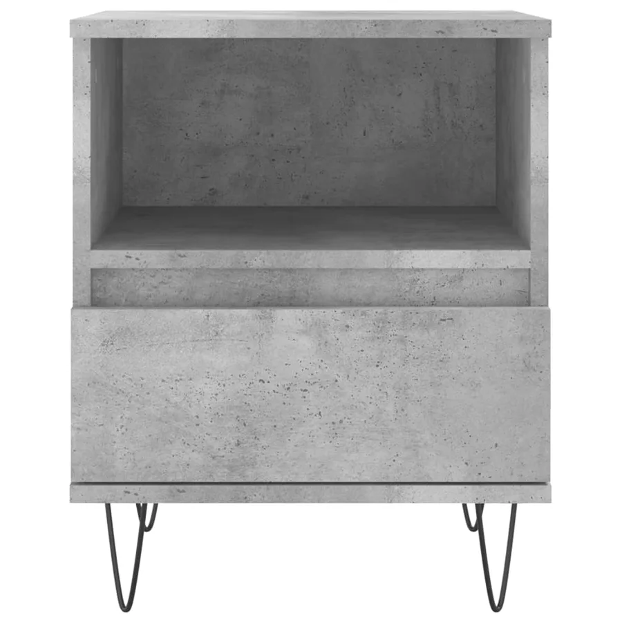 Tables de chevet 2 pcs gris béton 40x35x50 cm bois d’ingénierie - 7