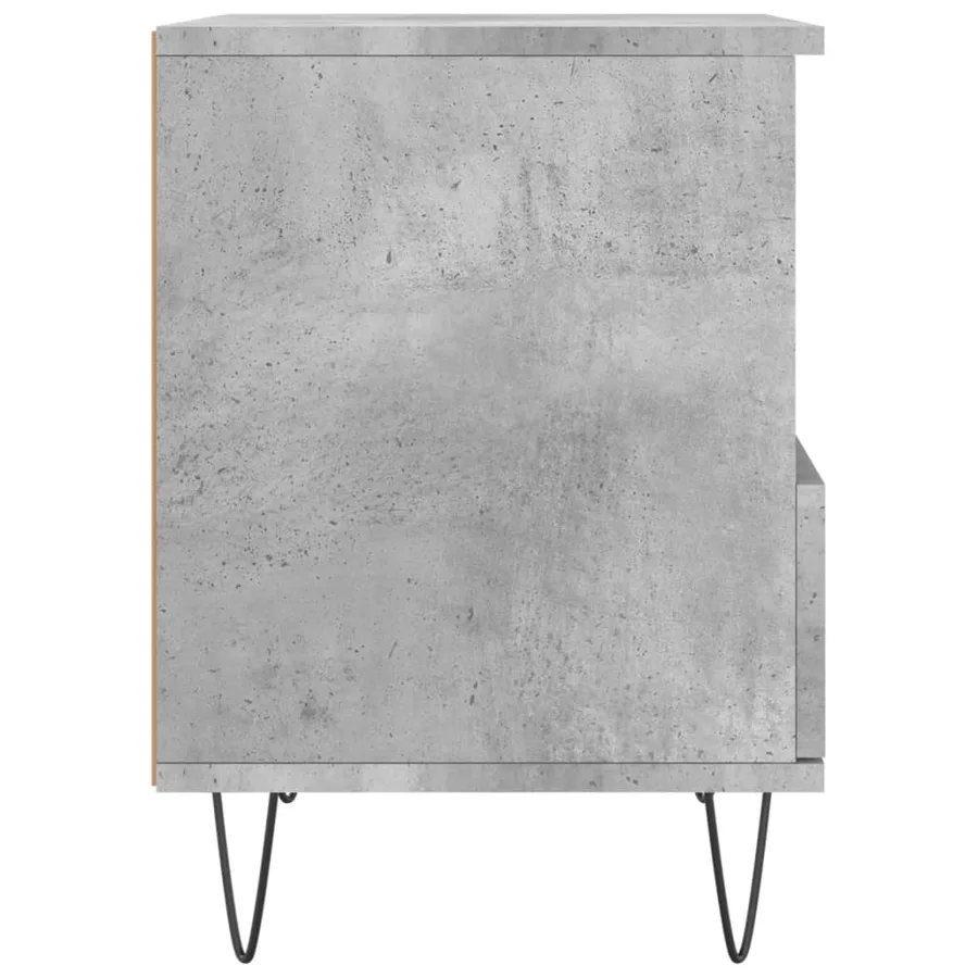 Tables de chevet 2 pcs gris béton 40x35x50 cm bois d’ingénierie - 8