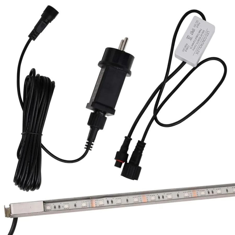 Déversoir pour cascade avec LED RVB Inox 108 cm - 11
