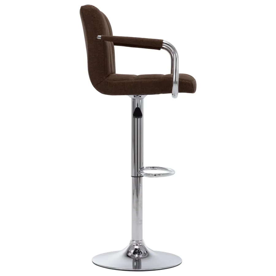 Chaise de bar Marron Tissu - 3