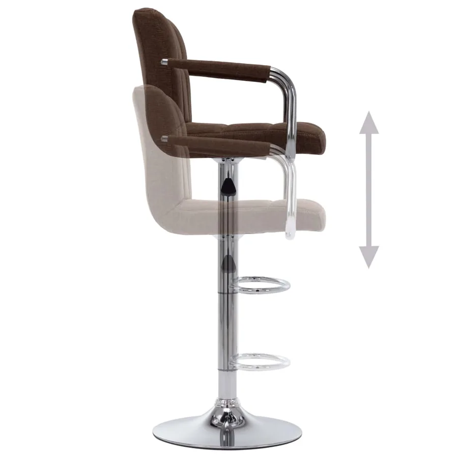 Chaise de bar Marron Tissu - 5