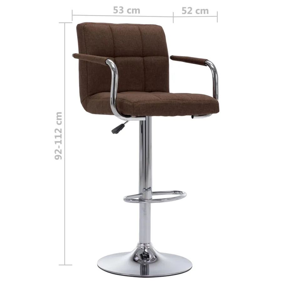 Chaise de bar Marron Tissu - 7