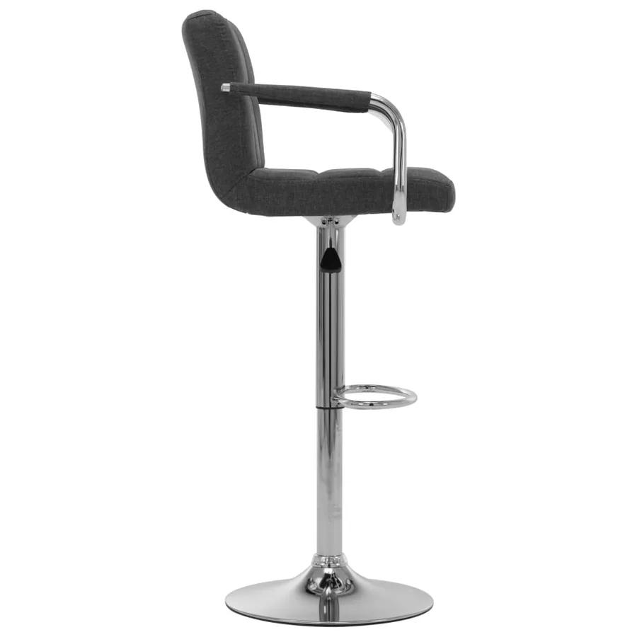 Chaise de bar Gris foncé Tissu - 3
