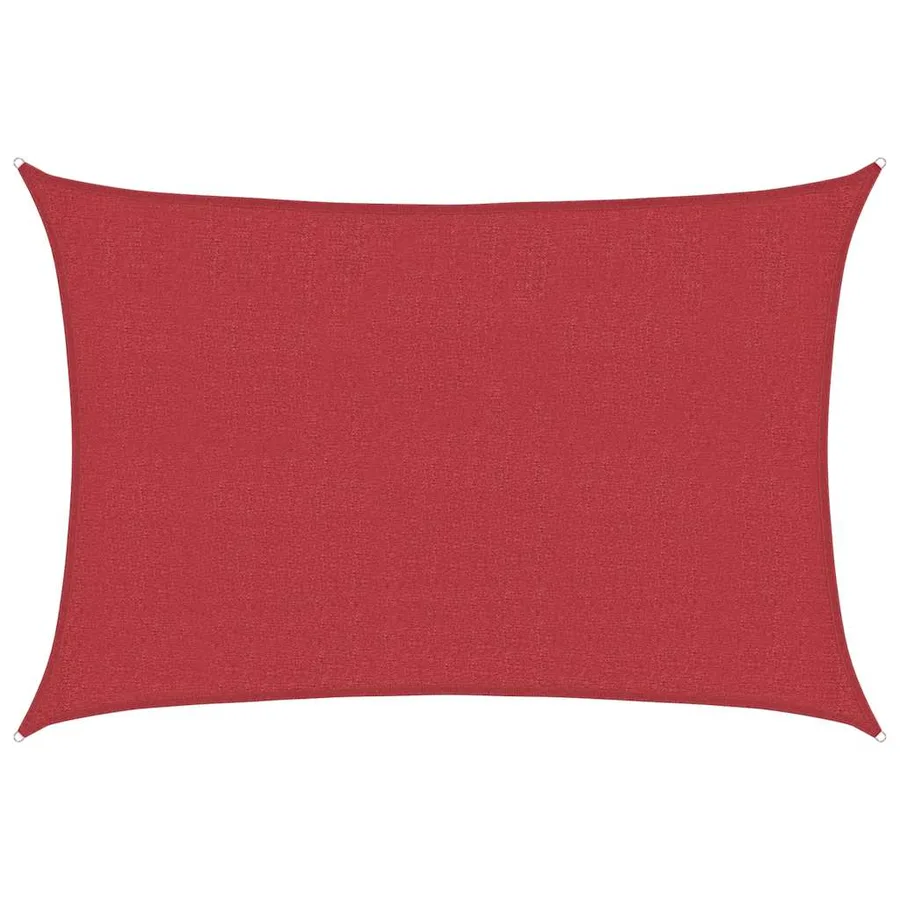 Voile d'ombrage 160 g/m² Rouge 4x5 m PEHD - 2