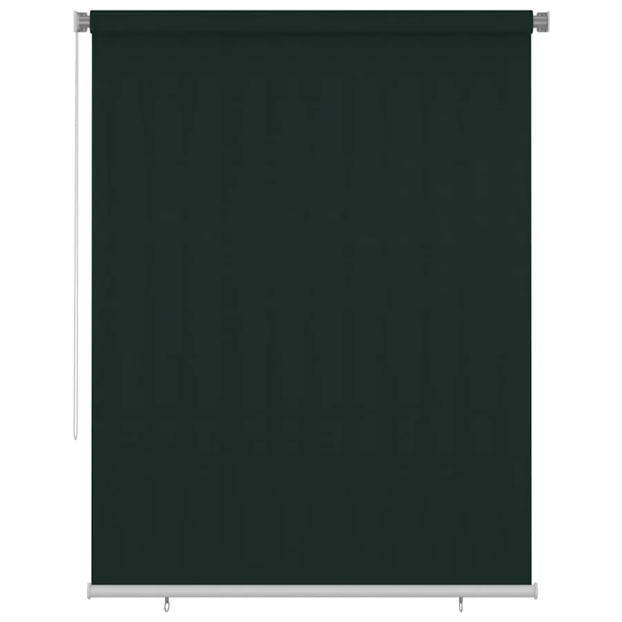Store roulant d'extérieur 185 (l) x 230 (H) cm vert foncé HDPE