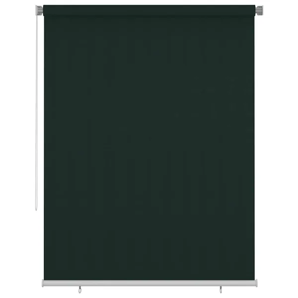 Store roulant d'extérieur 185 (l) x 230 (H) cm vert foncé HDPE