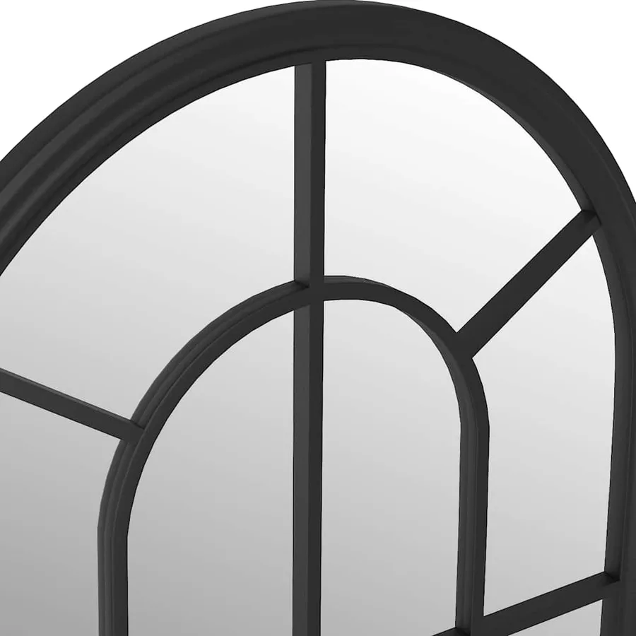 Miroir de jardin Noir 60x45 cm Fer pour utilisation extérieure - 5