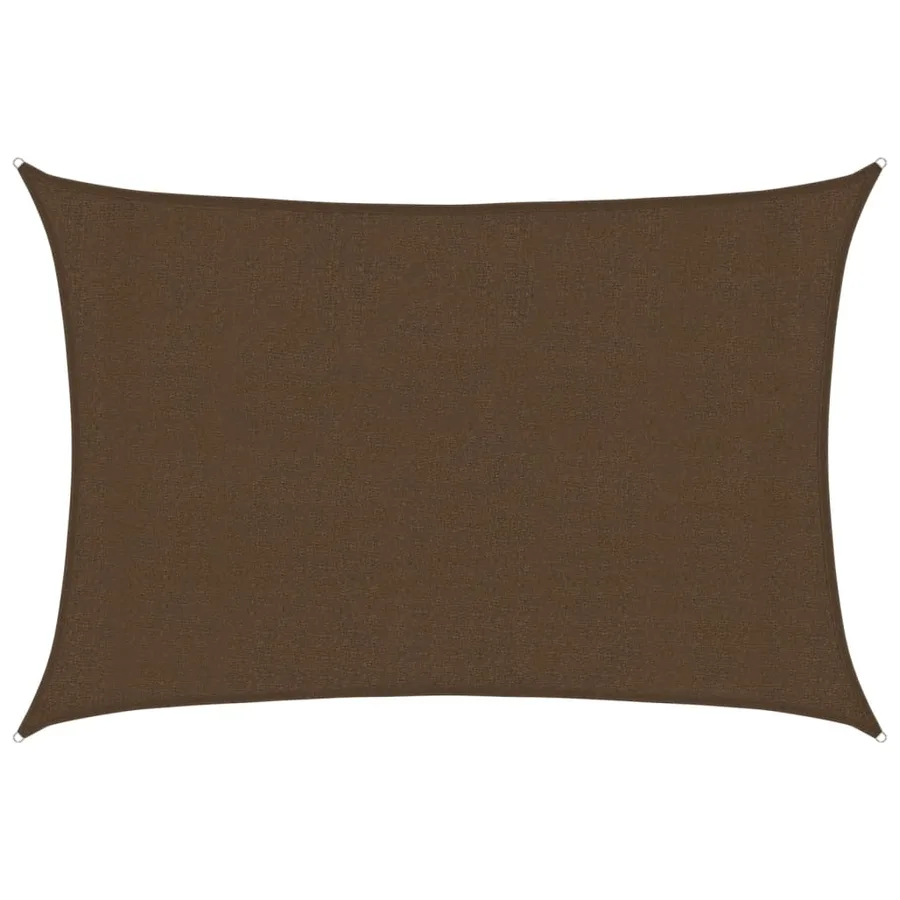 Voile d'ombrage 160 g/m² Marron 3x4 m PEHD - 2