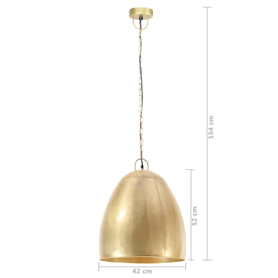 Lampe suspendue industrielle 25 W Laiton Rond 42 cm E27 - 9