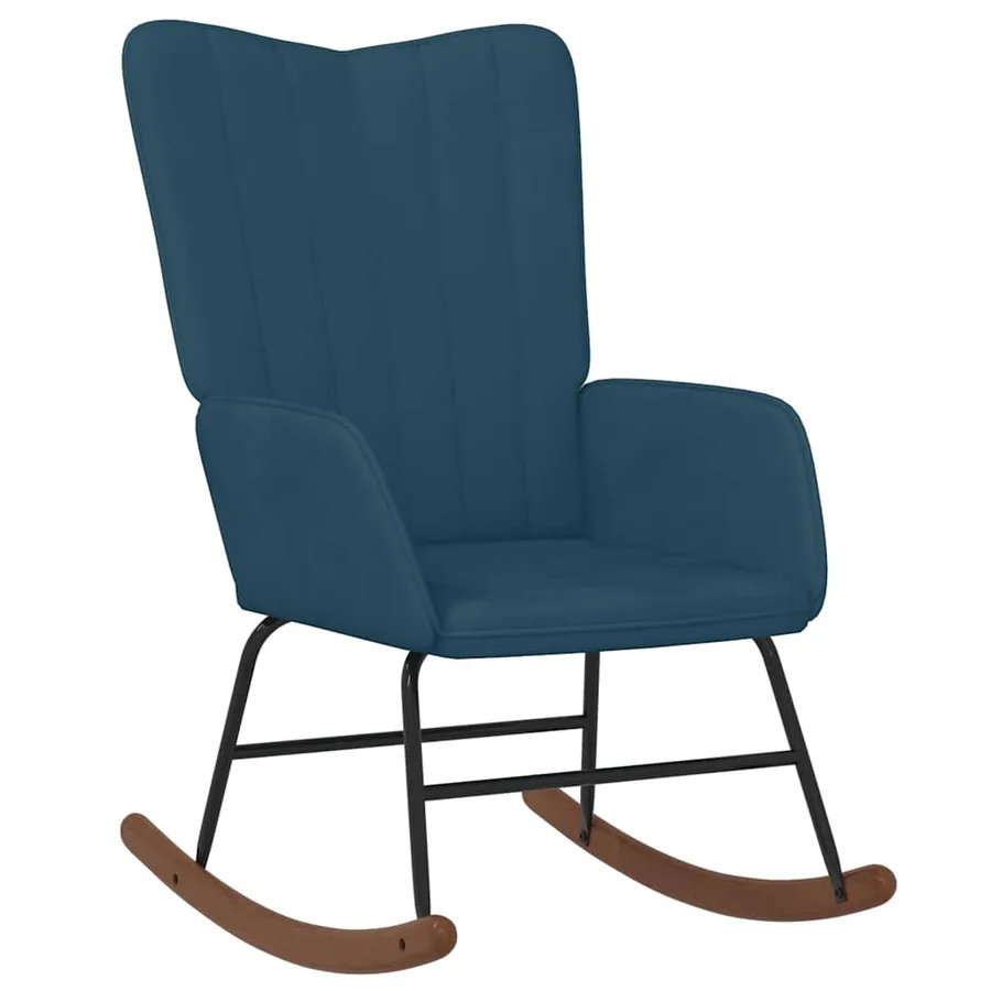Chaise à bascule Bleu Velours - 2