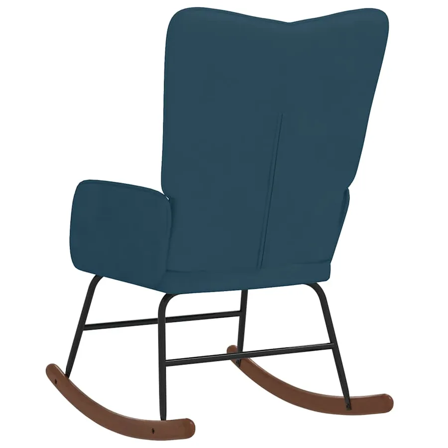 Chaise à bascule Bleu Velours - 5