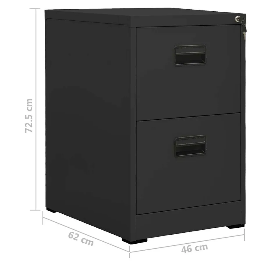 Classeur Anthracite 46x62x72,5 cm Acier - 11