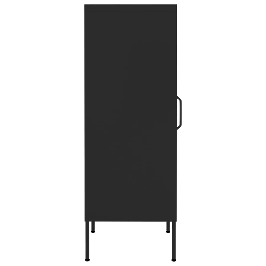 Armoire de rangement Noir 42,5x35x101,5 cm Acier - 4