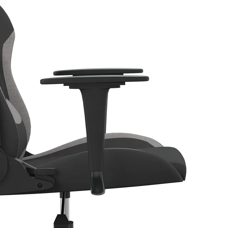 Chaise de jeu de massage Noir et gris clair Tissu - 10