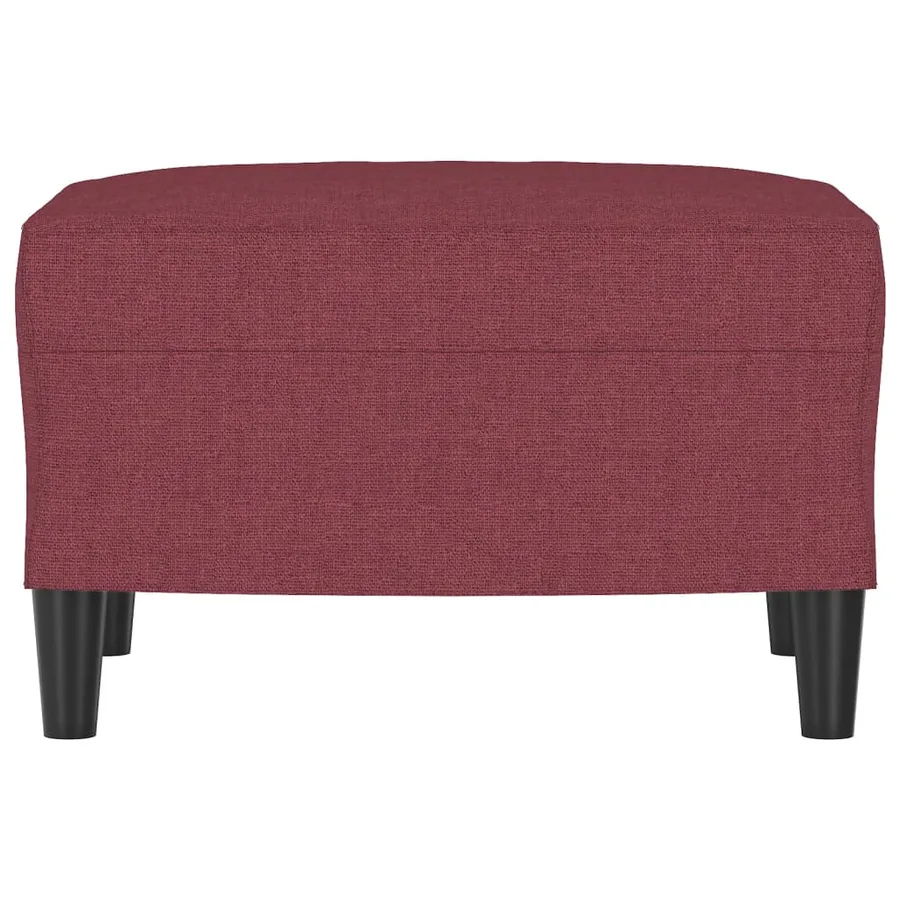 Repose-pied Rouge bordeaux 60x50x41 cm Tissu - 3