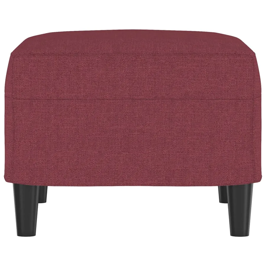Repose-pied Rouge bordeaux 60x50x41 cm Tissu - 4