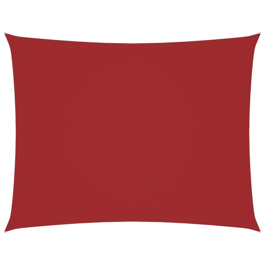Voile de parasol tissu oxford rectangulaire 3,5x5 m rouge - 2