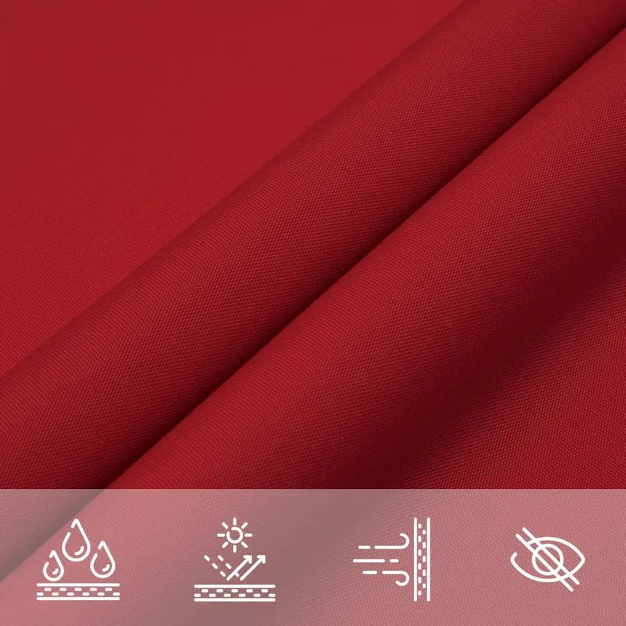 Voile de parasol tissu oxford rectangulaire 3,5x5 m rouge - 8