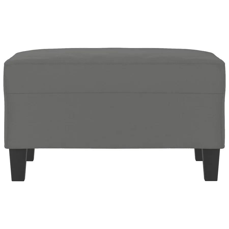 Repose-pied Gris foncé 70x55x41 cm Tissu microfibre - 3