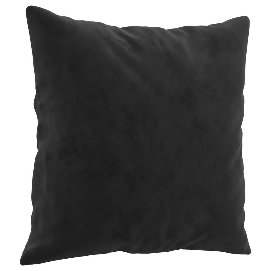Coussins décoratifs lot de 2 Noir 40x40 cm Velours - 3