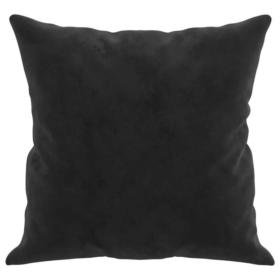 Coussins décoratifs lot de 2 Noir 40x40 cm Velours - 4