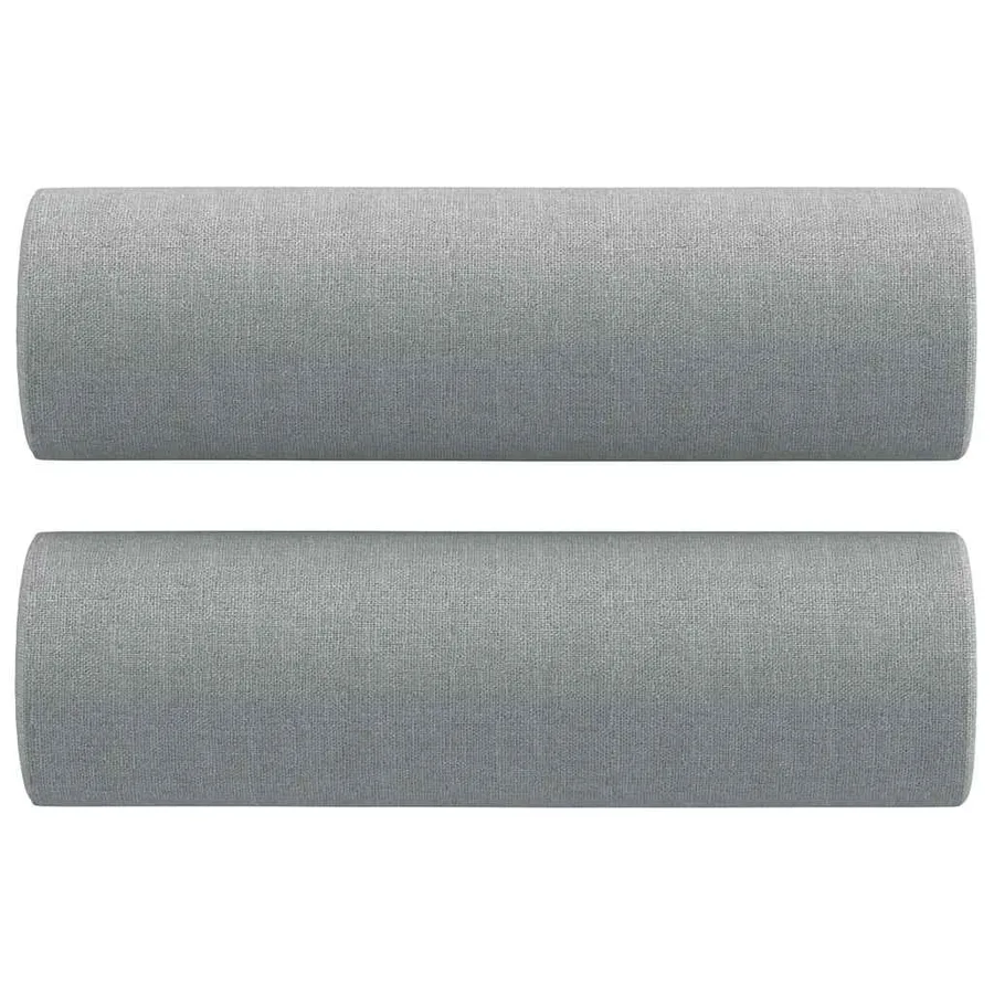 Oreillers décoratifs lot de 2 Gris clair Ø15x50 cm Tissu - 2