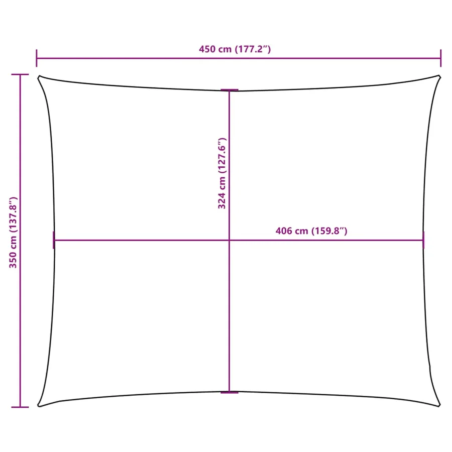 Voile de parasol tissu oxford rectangulaire 3,5x4,5 m bleu - 10