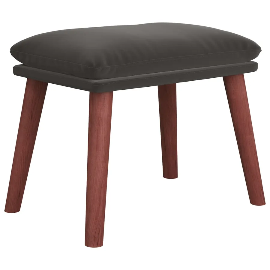 Repose-pied Gris foncé 45x29,5x35 cm Velours - 2