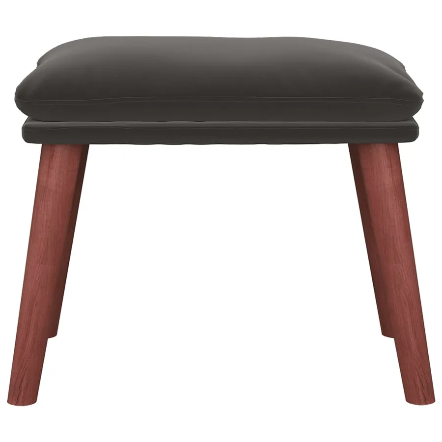 Repose-pied Gris foncé 45x29,5x35 cm Velours - 3
