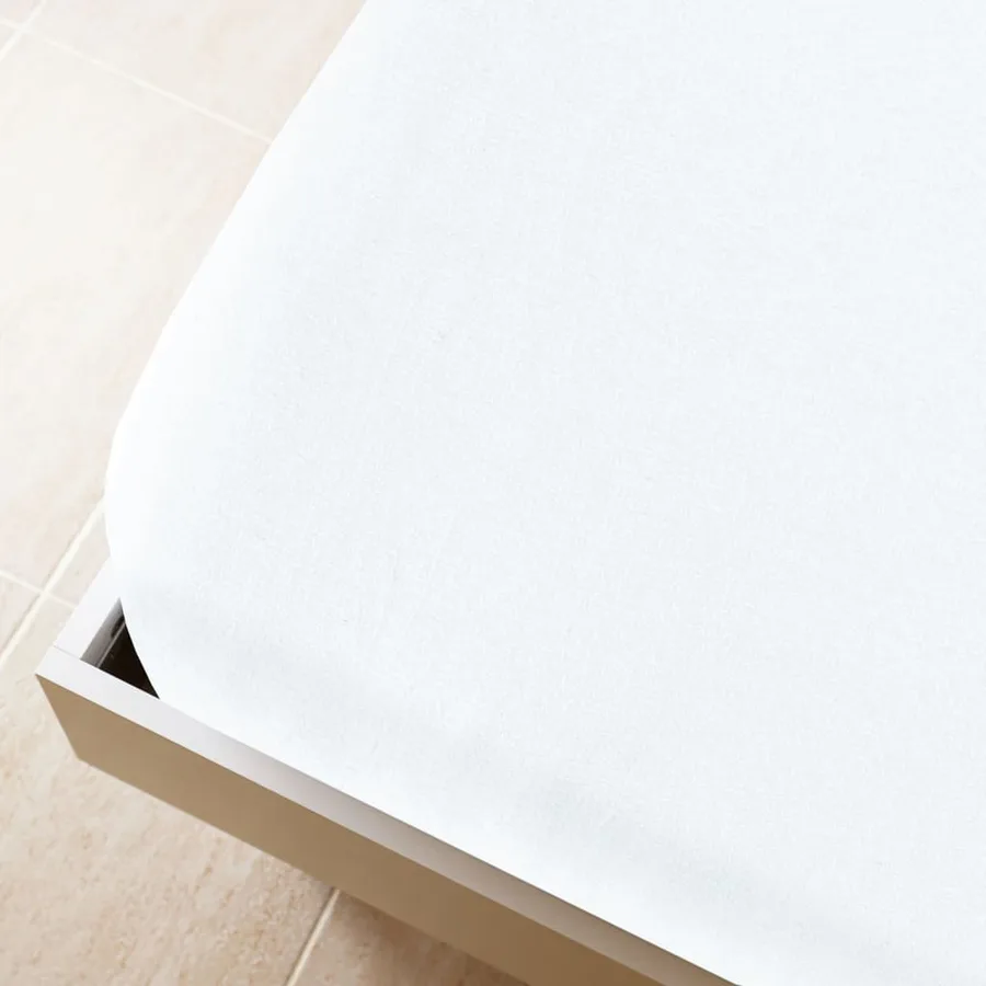 Draps-housses Jersey 2 pcs Blanc 180x200 cm Coton - 2