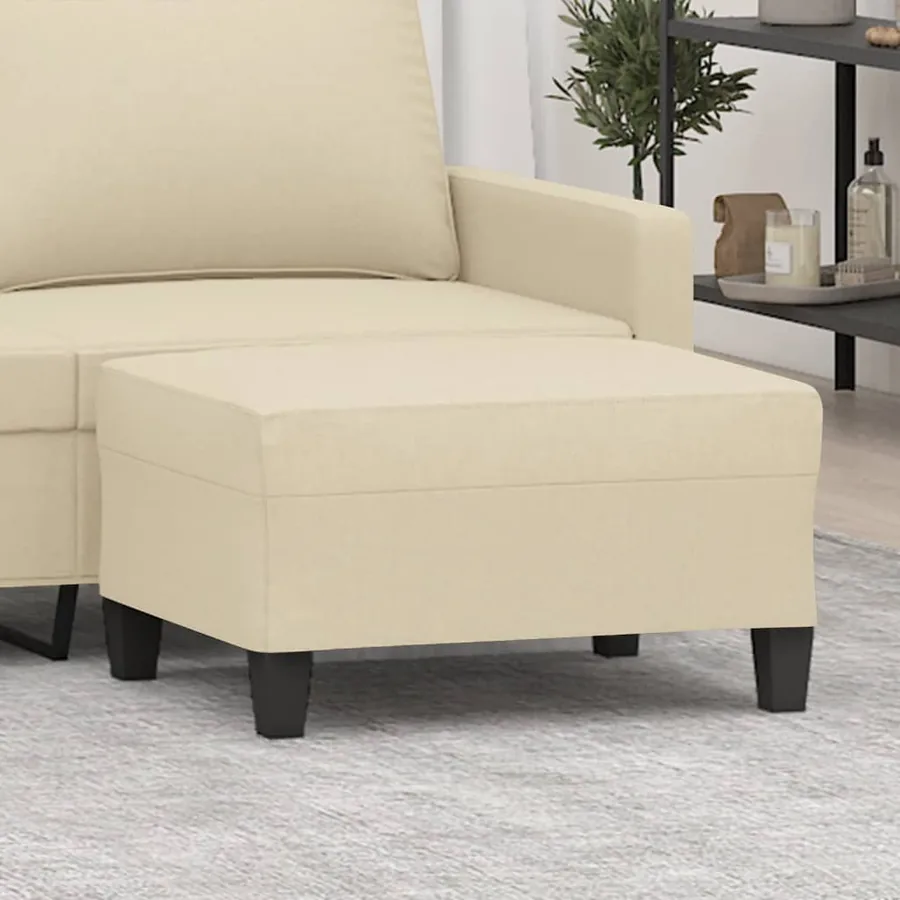 Repose-pied Crème 70x55x41 cm Tissu