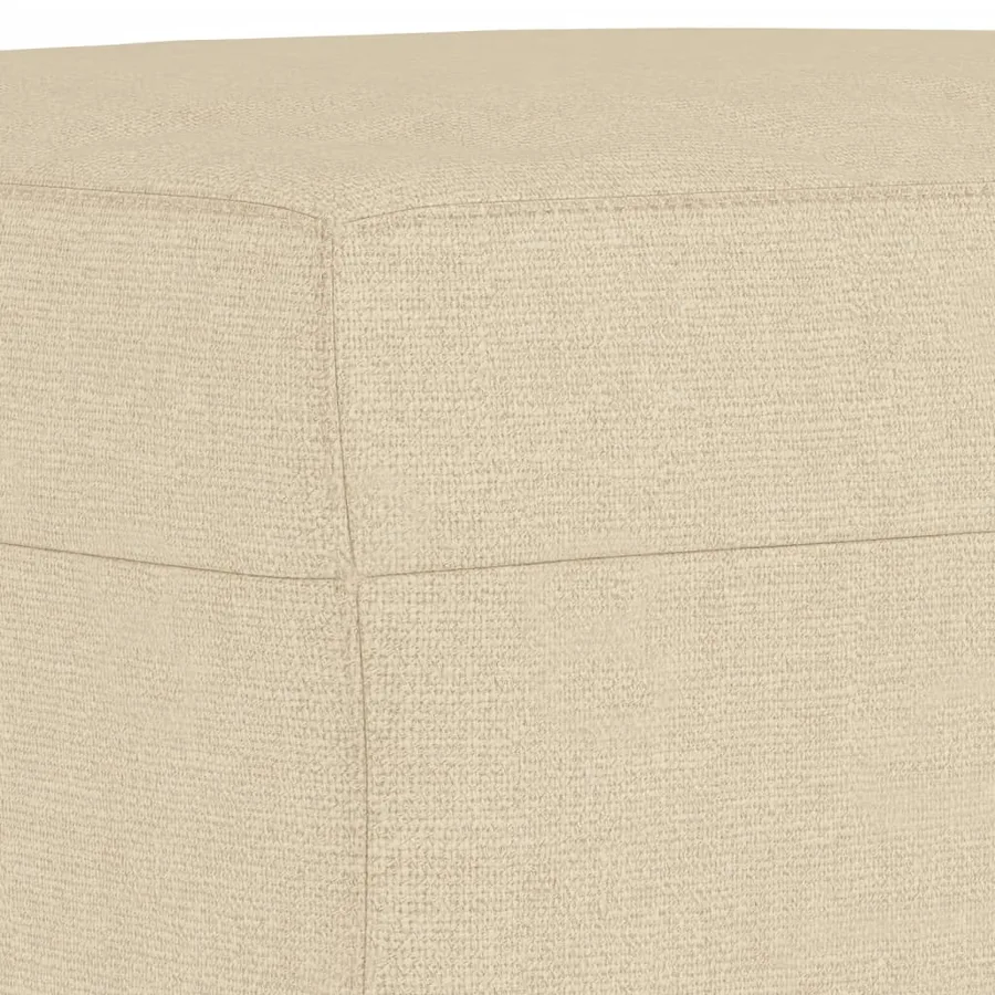 Repose-pied Crème 70x55x41 cm Tissu - 5