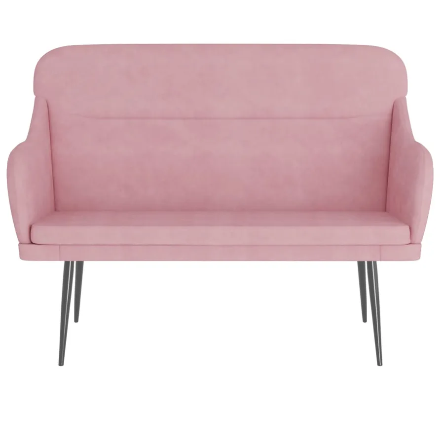 Banc Rose 110x76x80 cm Velours - 3