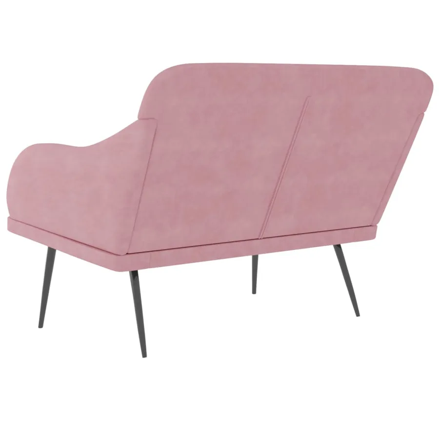 Banc Rose 110x76x80 cm Velours - 5