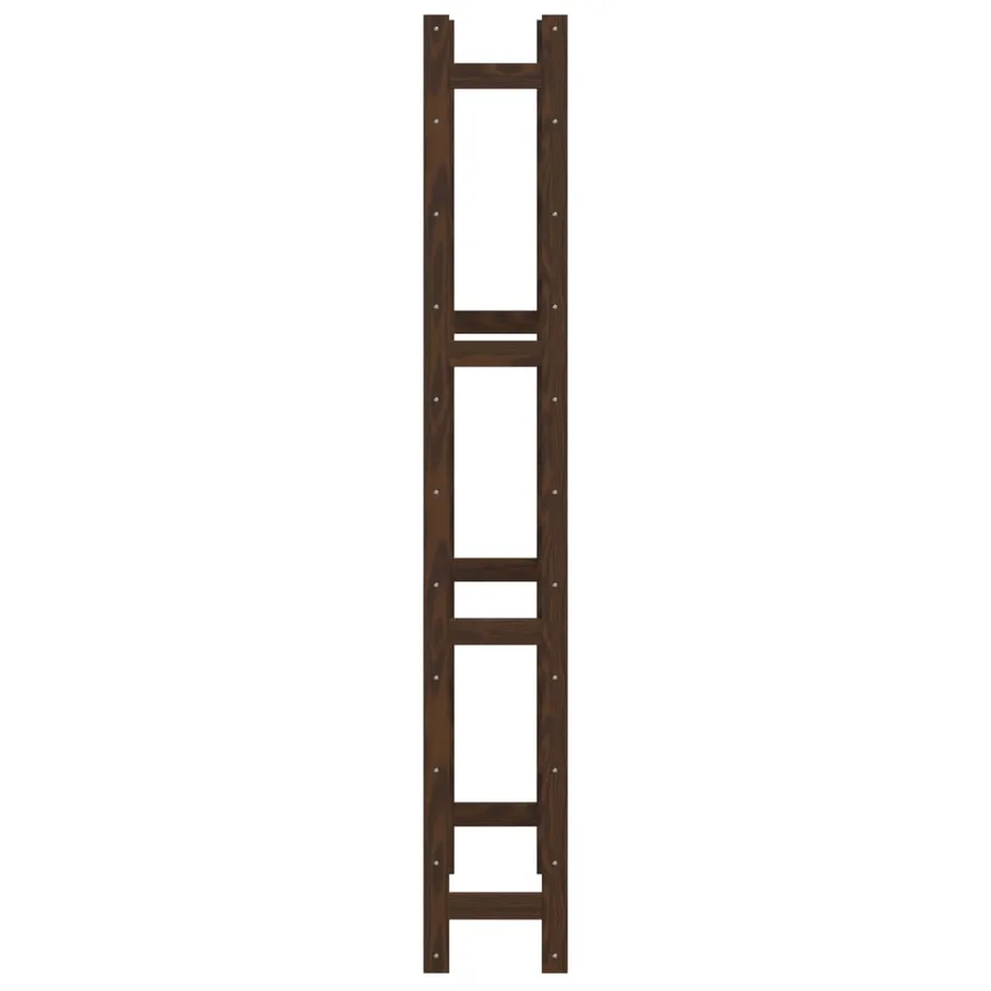 Casier à bouteilles pour 77 bouteilles marron bois pin solide - 4