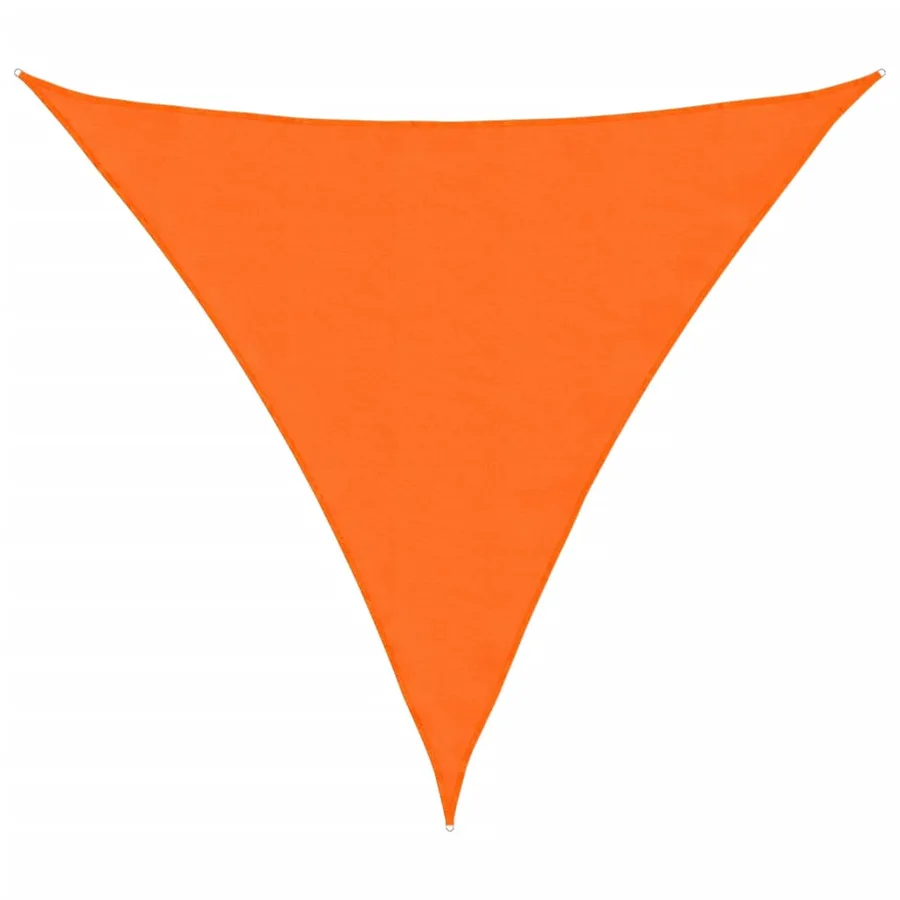 Voile de parasol tissu oxford triangulaire 4x4x4 m orange - 2