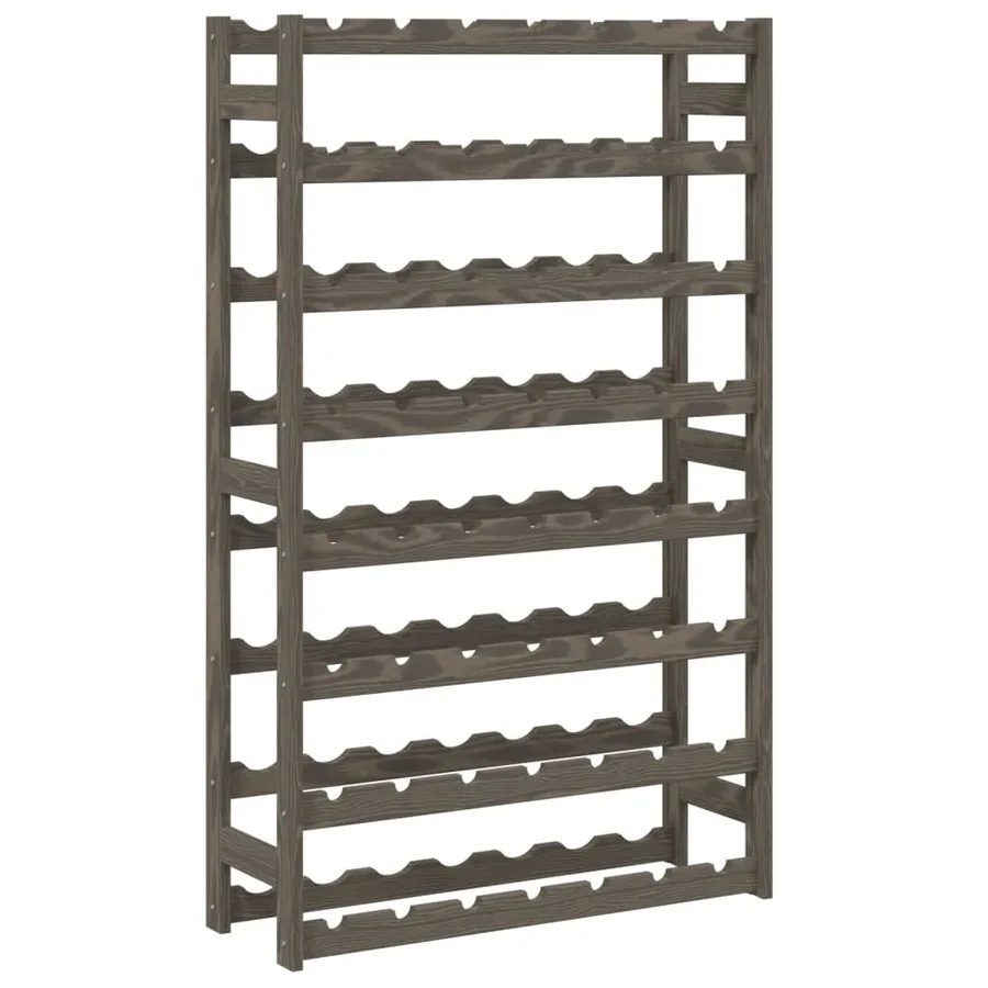 Casier à bouteilles pour 56 bouteilles gris bois pin solide - 2