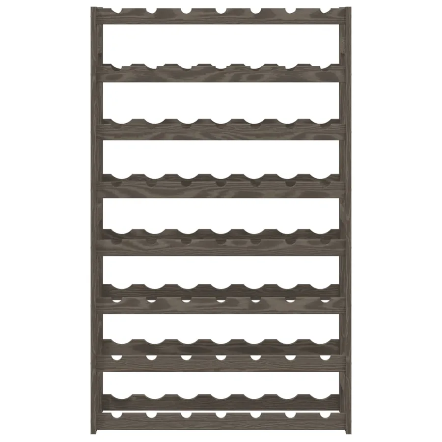 Casier à bouteilles pour 56 bouteilles gris bois pin solide - 3
